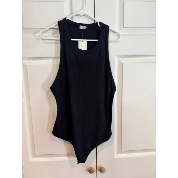 NEW Free People Seamless Tank Bodysuit Black Racerback Sleeveless - Picture 6 of 8